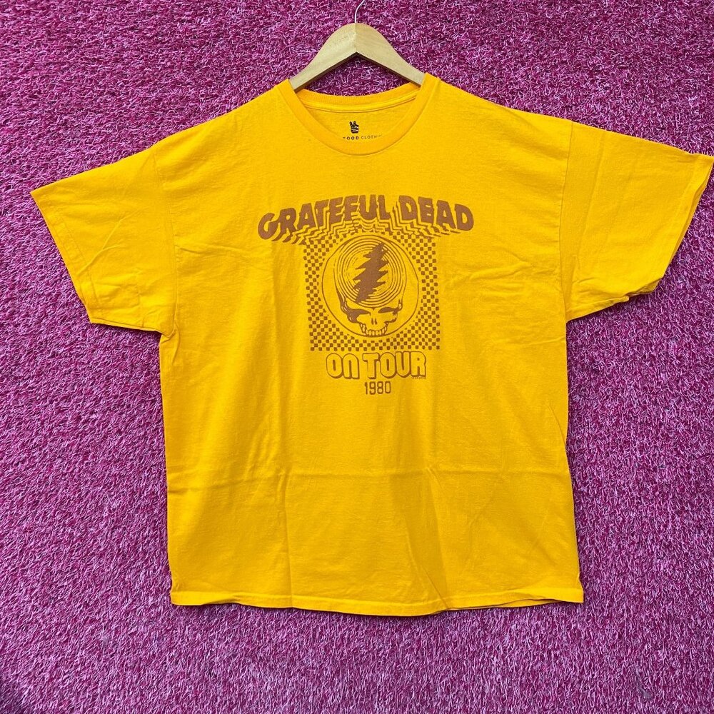 Grateful Dead On Tour 1980 Steal Your Face Logo Rock Band T-Shirt XL